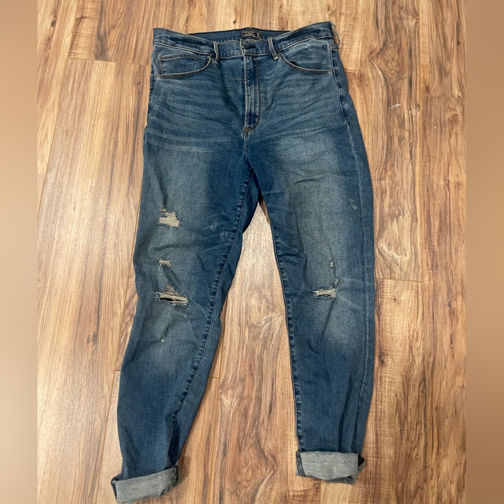 Abercrombie ripped jeans